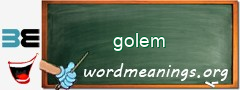 WordMeaning blackboard for golem